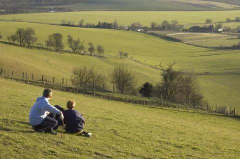 Looking at the view Stock Photos