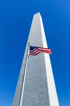 Looking up at Washington Monument Stock Photos