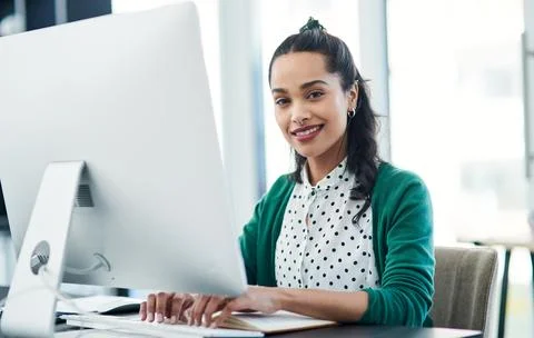 Looking for a web developer Thats what I do. Portrait of a young businesswoman 写真素材