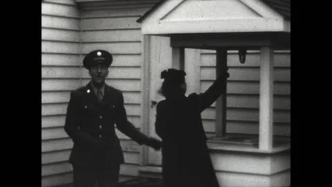 Looking At Well 1945 Stock Footage 136332843