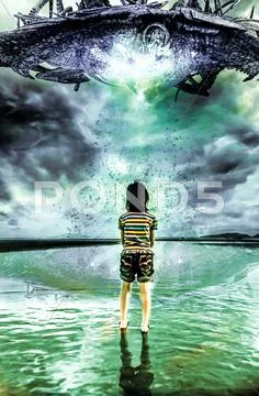 Looking for World of Destruction Stock Illustration