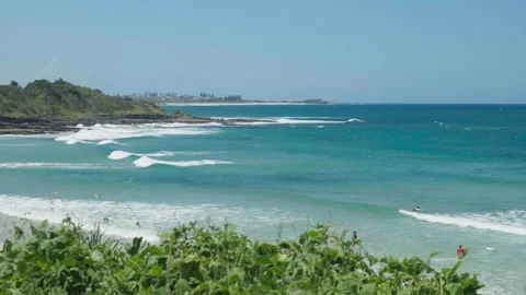 Looking at Yamba from Angourie Video stock 297718576