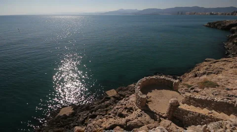 Lookout on the mediterranean sea Stock Footage 1097804