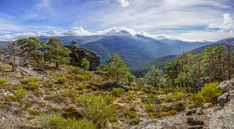 Lookout post on the mountain Stock Photos