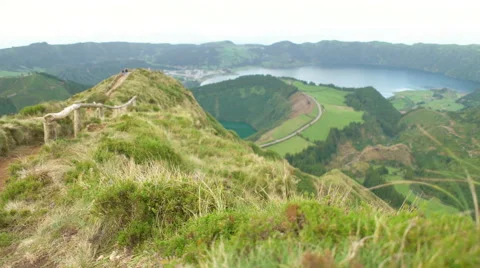 A lookout from the Sete Cidades Stock Footage 61050820