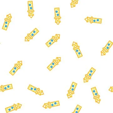 Lookout tower vector seamless pattern flat Stock Illustration