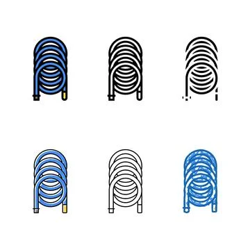 Looks hose pipe of air compressor color icon vector Stock Illustration