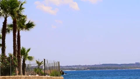 Looks like miami, summer in puglia, Italy, holidays, realtime footage Stock Footage