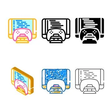 Looks programming game development color icon vector Ilustración de archivo
