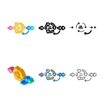 Looks rapid application development software color icon vector イラスト素材