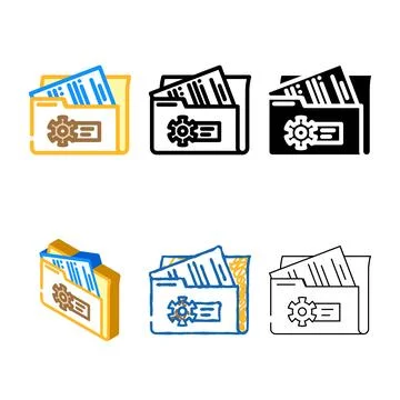 Looks system documentation analyst color icon vector Stock-Illustration