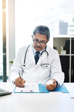 Looks like there isnt anything seriously wrong with you. a focused mature male Stock Photos