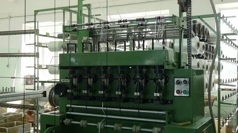 Loom creates fabric from needles and threads, slow shooting Stock Footage 103177573