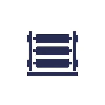 Loom machine icon on white Stock Illustration