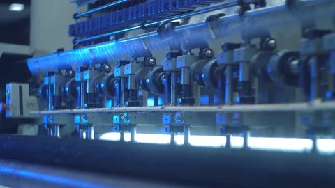 Loom machinery close look 4k 스톡 동영상 101948450