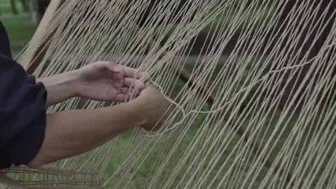 Loom Weaver Work Stock Footage 245753849