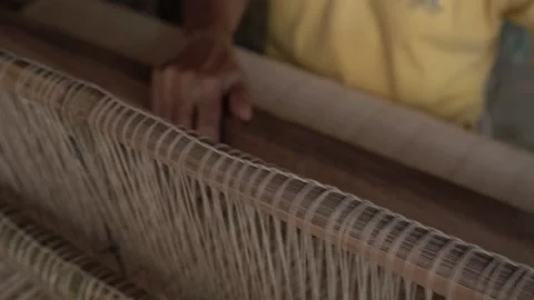 Loom weaving in Bohol, Philippines Stock Footage 229655513
