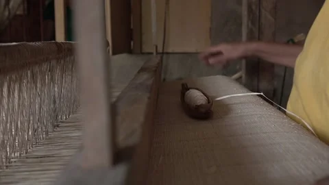 Loom weaving in Bohol, Philippines Stock Footage 229655587