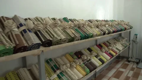 Loom weaving in Bohol, Philippines Stock Footage 229656095