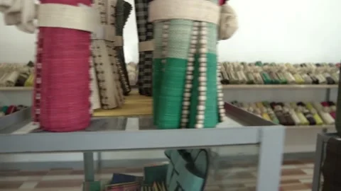 Loom weaving in Bohol, Philippines Stock Footage 229656736