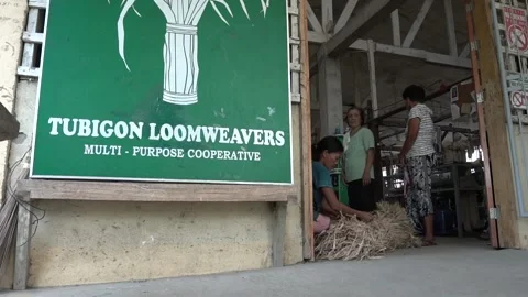 Loom weaving in Bohol, Philippines Stock Footage 229657612