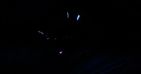 Loooped 3d animaiton. Multicolored light trails in tunnel. Stock Footage 269541167