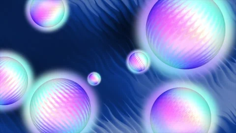 Loop 3d animation of an abstract futuristic sphere with curves and waves on t Stock Footage 263756585