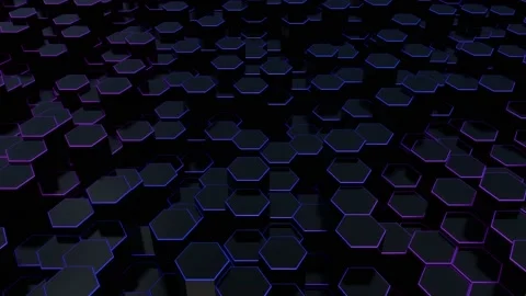 Loop 3d background of hexagons 動画素材 146627331
