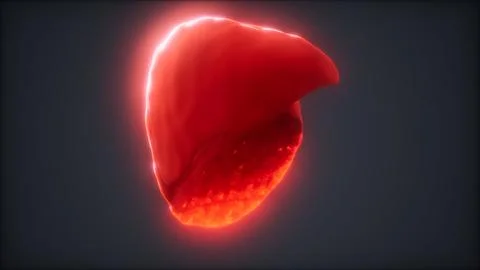 Loop 3d rendered medically accurate animation of the human liver 스톡 일러스트