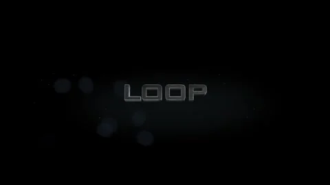 Loop 3D title metal text on black alpha channel background Stock Footage 256611320