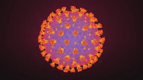 LOOP 3D VIRUS COVID-19 TURNTABLE Stock Footage 126116200