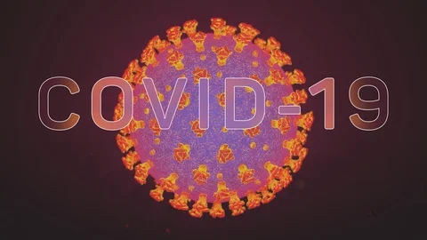 LOOP 3D VIRUS COVID-19 TURNTABLE Stock Footage 126116207