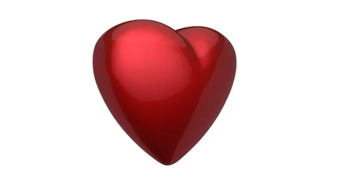 Loop-able 4K animation of spinning red heart Video stock 50847907
