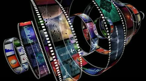 Loop-able animation of film reels with a dark background — Stock Video ©  fredmantel #19816511