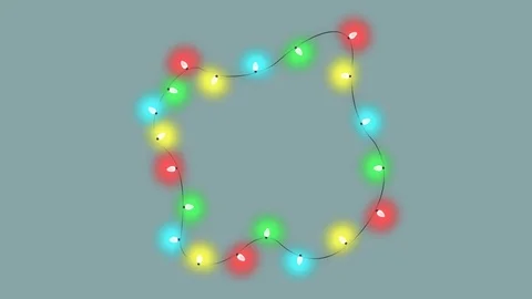 Loop-able Christmas Lights With Alpha Channel For Your Greeting Card Stock Footage 69944974