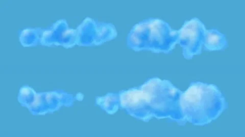Loop-able clouds with alpha element Stock Footage 10597438