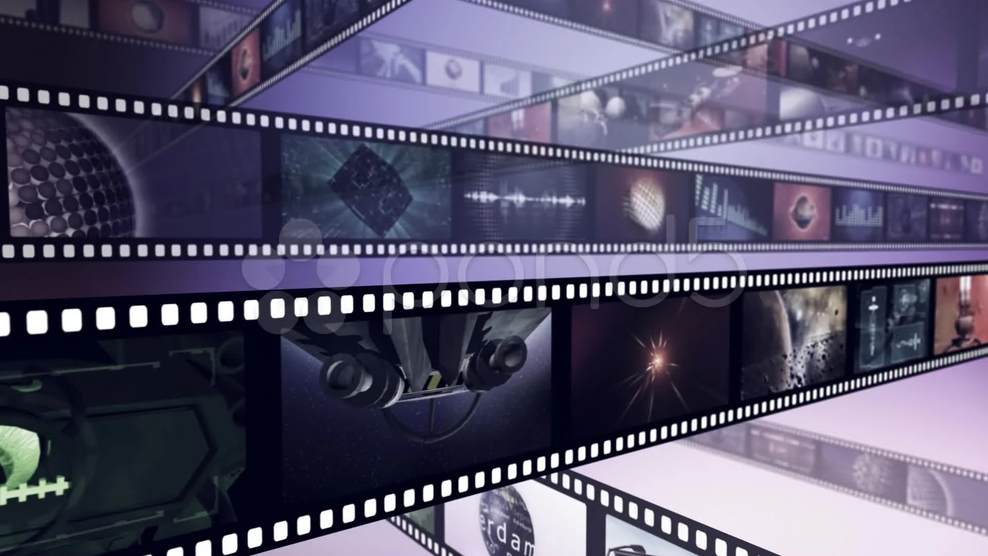 Loop-able creative animation of film ree, Stock Video