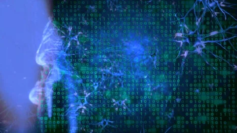 Loop-able futuristic AI (Artificial Intelligence) graphic 4K Stock Footage 113623174