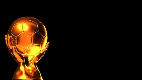 Loop-able golden soccer cup with alpha channel Stock Footage 98933080
