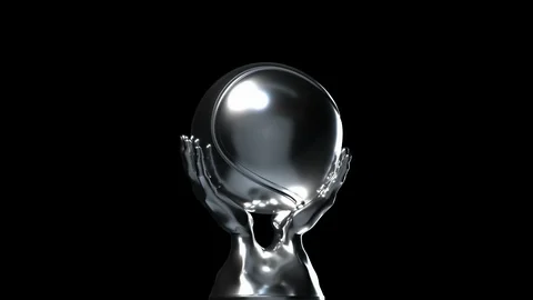 Loop-able silver tennis cup with alpha channel Stock Footage 99039075