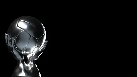 Loop-able silver volleyball cup with alpha channel Stock Footage 99272938