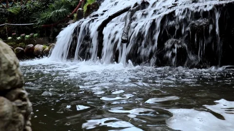 Loop-able waterfall from the woods  with variations fast and slow Stock Footage 99851912