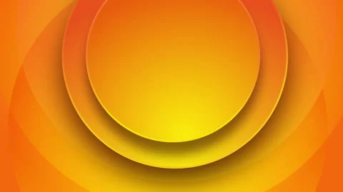 Loop abstract 3D circle papercut layer orange background. Copy space. Stock Footage 273584872
