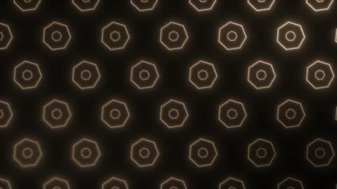 Loop abstract background with lightnin. heptagons Stock Footage 319026953