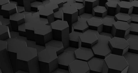 Loop Abstract Black Hexagon Honeycomb Background Stock Footage 142274487
