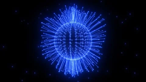 Loop abstract blue background with sparkles Stock Footage 321054963