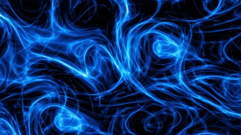 Loop abstract blue background with waves. Black background with particles Stock Footage 339459807
