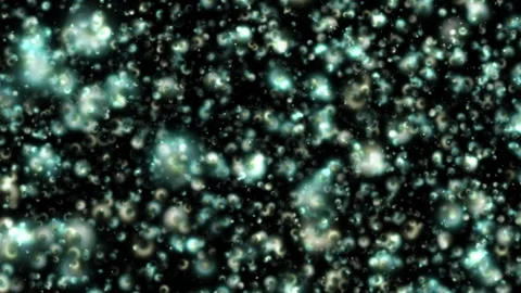 Loop abstract blue radial circle particles animation on black background Stock Footage 314599600