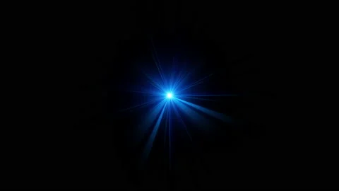 Loop abstract blue star shine light on black backgrlund Stock Footage 238678467