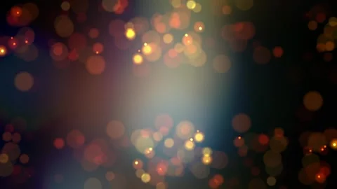 Loop abstract bokeh particles flickering motion flow on black background Stock Footage 317495918